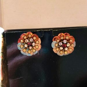 Michal Negrin flower post earrings